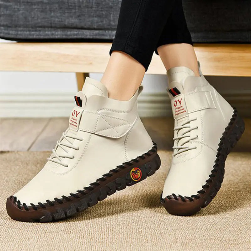 Waterproof Lace-Up Boots For Women Street-Wave Warm Comfort