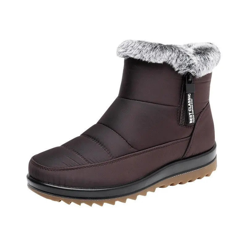 Street-Wave Waterproof Winter Boots Women Warm Dry
