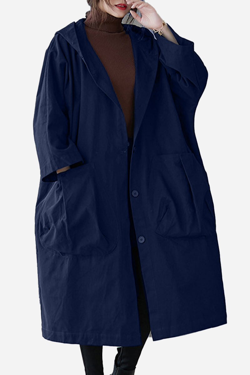 Street-Wave Oversize Wind Jacket Burgundy Red Water-Resistant Coat For Women Urban Style