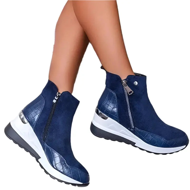 Street Wave Wedge Heel Winter Boots For Women Cozy Comfort