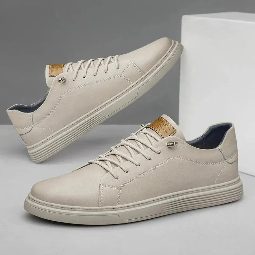 Weston Leather Sneakers For Men By Street-Wave PU Leather Upper Cushioned Midsole Non Slip Rubber Outsole