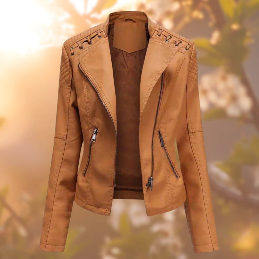 Street-Wave Women's Leather Jacket Timeless Sustainable Style For Fashionable Women Must-Have