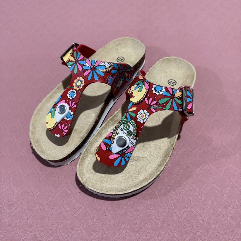 Street-wave Women's Orthopedic Sandals With Floral Pattern Adjustable Straps All Day Comfort