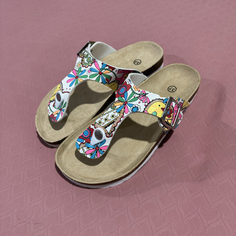 Street-wave Women's Orthopedic Sandals With Floral Pattern Adjustable Straps All Day Comfort