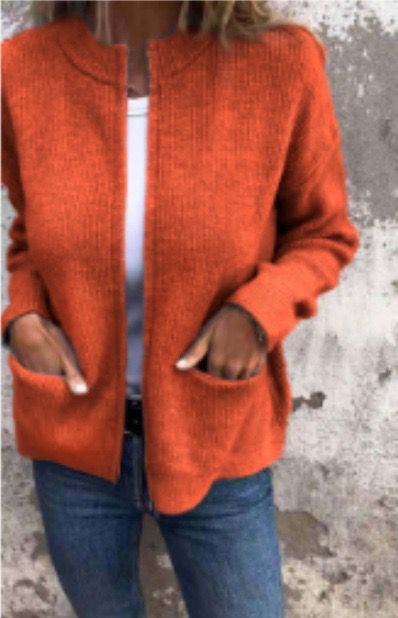 Street-Wave Womens Cardigan With Pockets Cozy Knit Jacket For Women Timeless Comfort