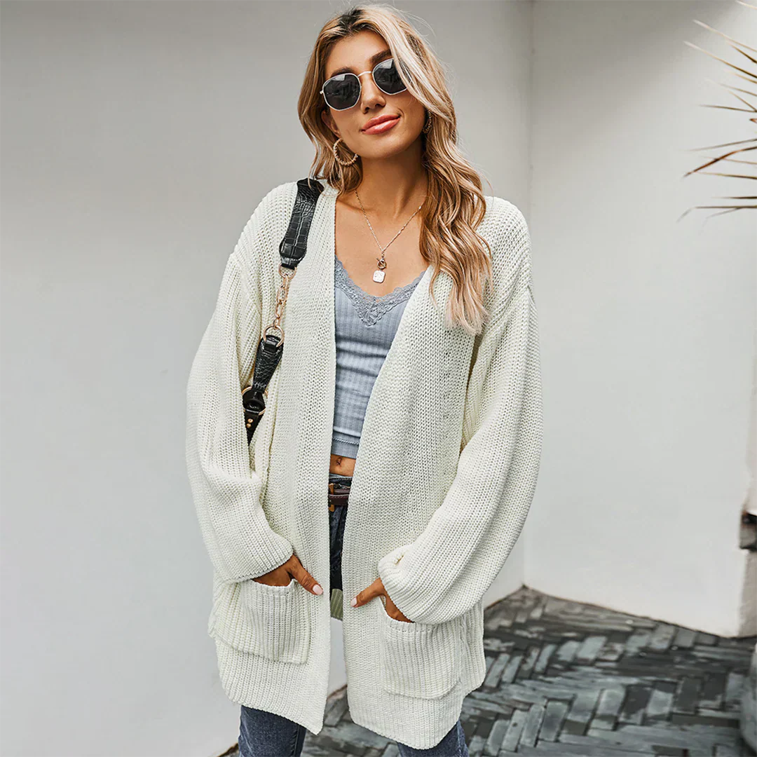 Streetwave Knit Vest For Women Elegant Tailored Fit With Practical Pockets For Everyday Chic