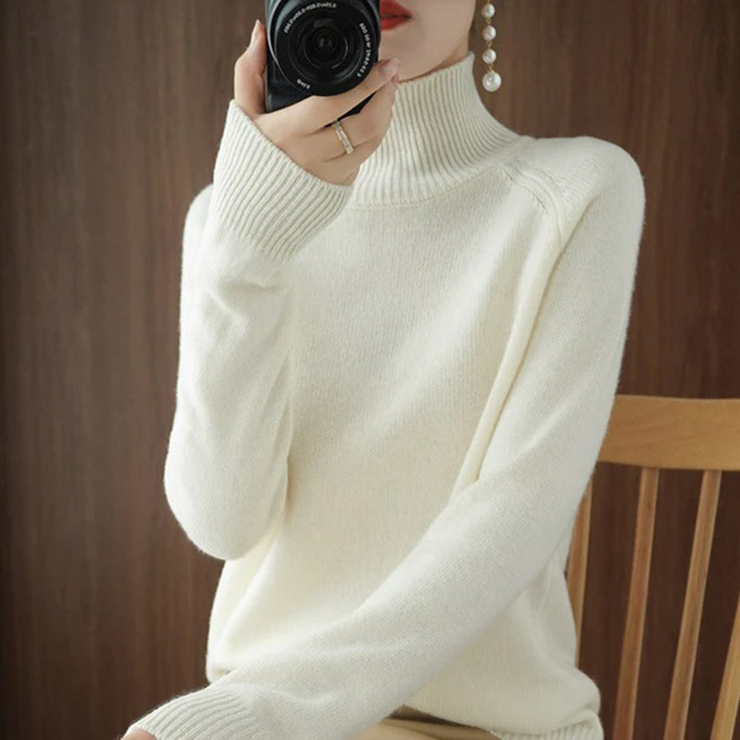 EUPHRASIA Cozy Elegant Knit Sweater For Women With Soft Fabric Turtleneck Flattering Fit