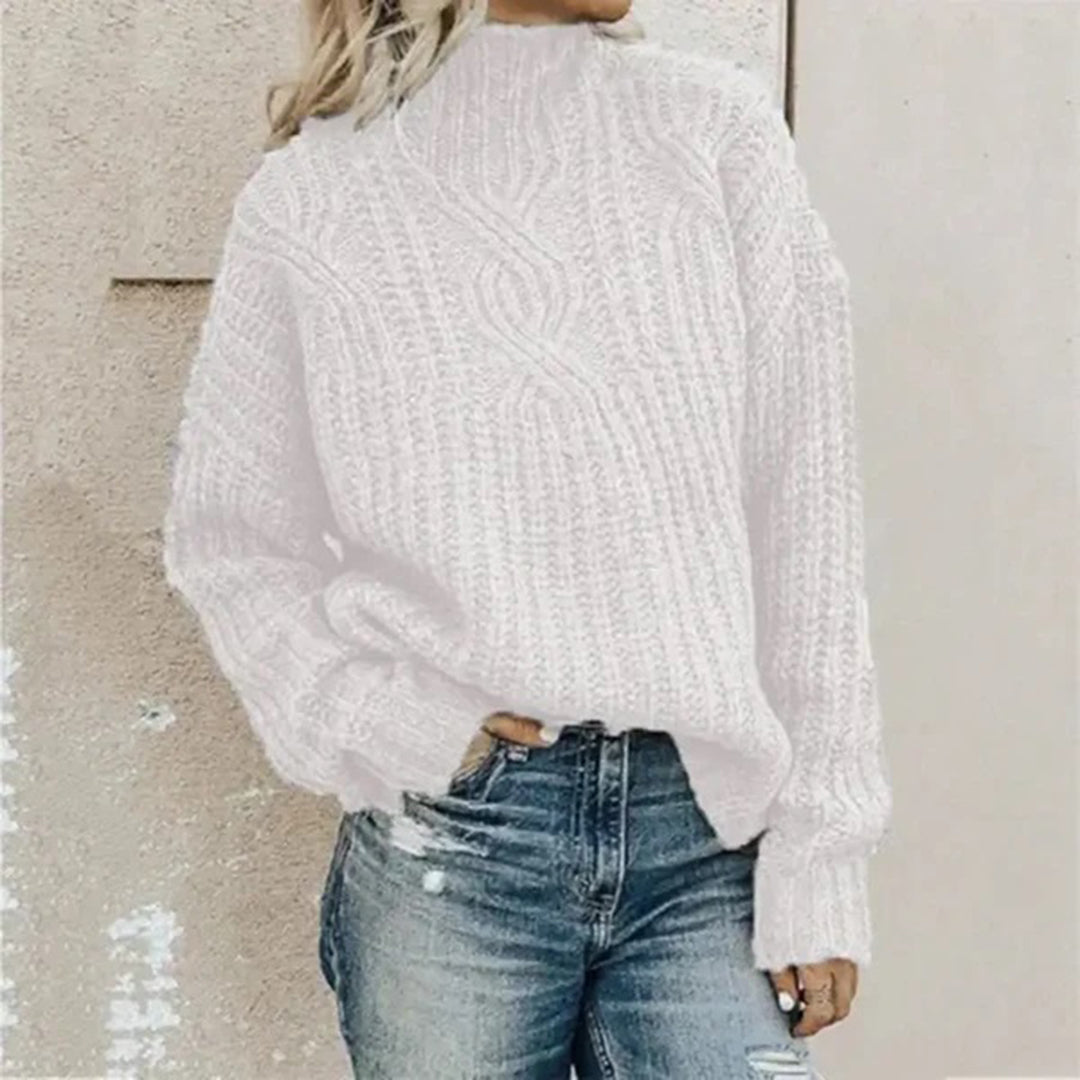 Street Wave Cozy Knit Pullover For Women With Soft Breathable Cotton Blend And Relaxed Fit