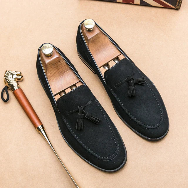 Suede Loafers For Men By StilMann Premium Luxury Tassel Design Versatile Comfort Everyday Wear
