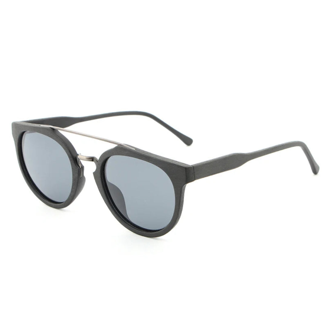 Willow Polarized Sunglasses By Waylynn For Women Wood Frames Glare Reduction