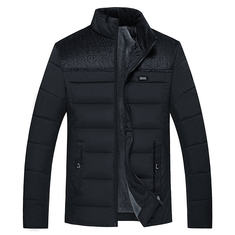 Street Wave Winter Jacket Down Filled Warm Yet Lightweight High Collar All Weather For Men