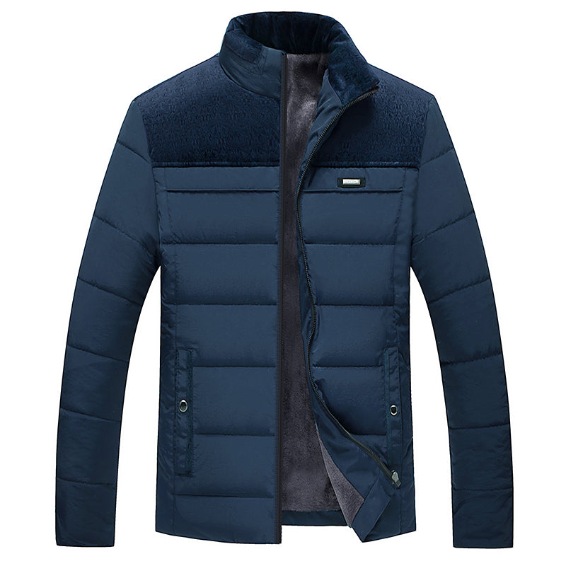 Street Wave Winter Jacket Down Filled Warm Yet Lightweight High Collar All Weather For Men