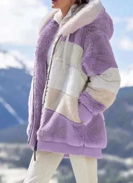 Street-wave Faux Fur Jacket for Women - Modern, Cozy, Versatile Outerwear with Plush Comfort