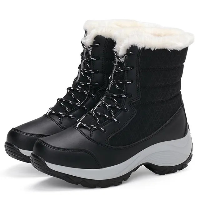 Streetwave Women Winter Boots Orthopedic Comfort All Weather Protection With Faux Fur Lining