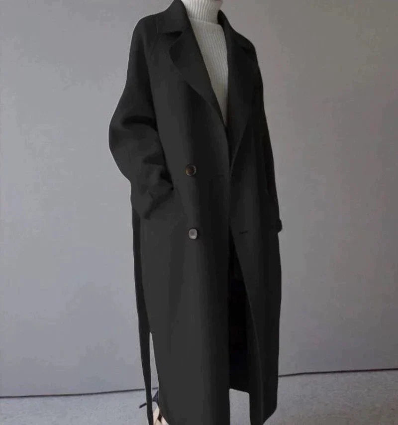Isabelle Long Wool Coat By Street-Wave For Women Warm Timeless Luxury Premium Outerwear