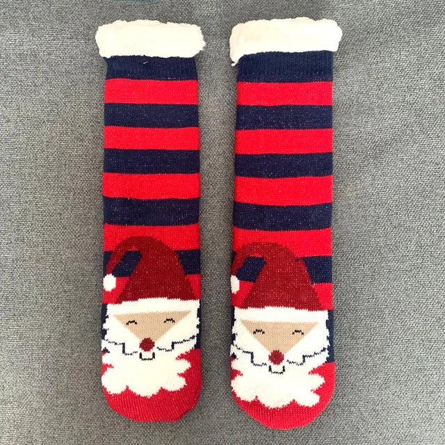 Christmas Socks Street-Wave Cozy Warm Fleece Lined Ergonomic Fit for Cold Days This Season