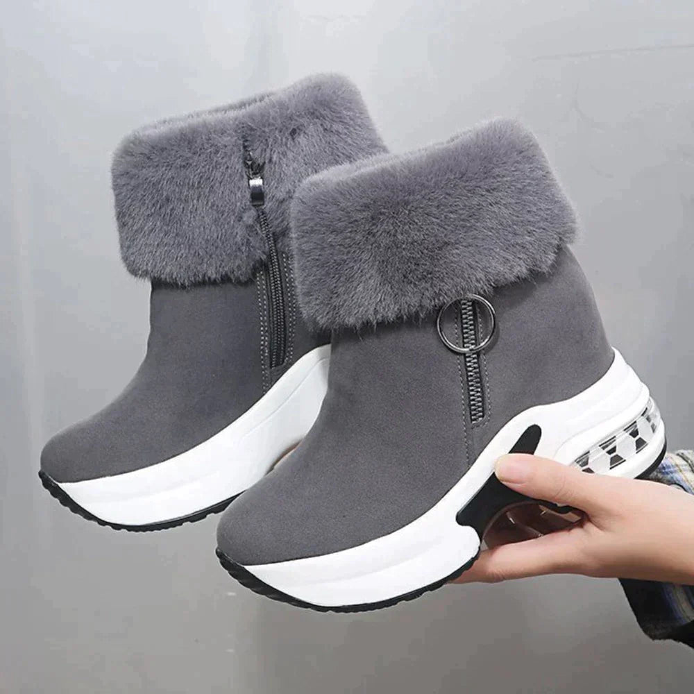 Street-Wave Short Snow Boots For Women With Side Zip And Cozy Cotton Liner Winter Ready