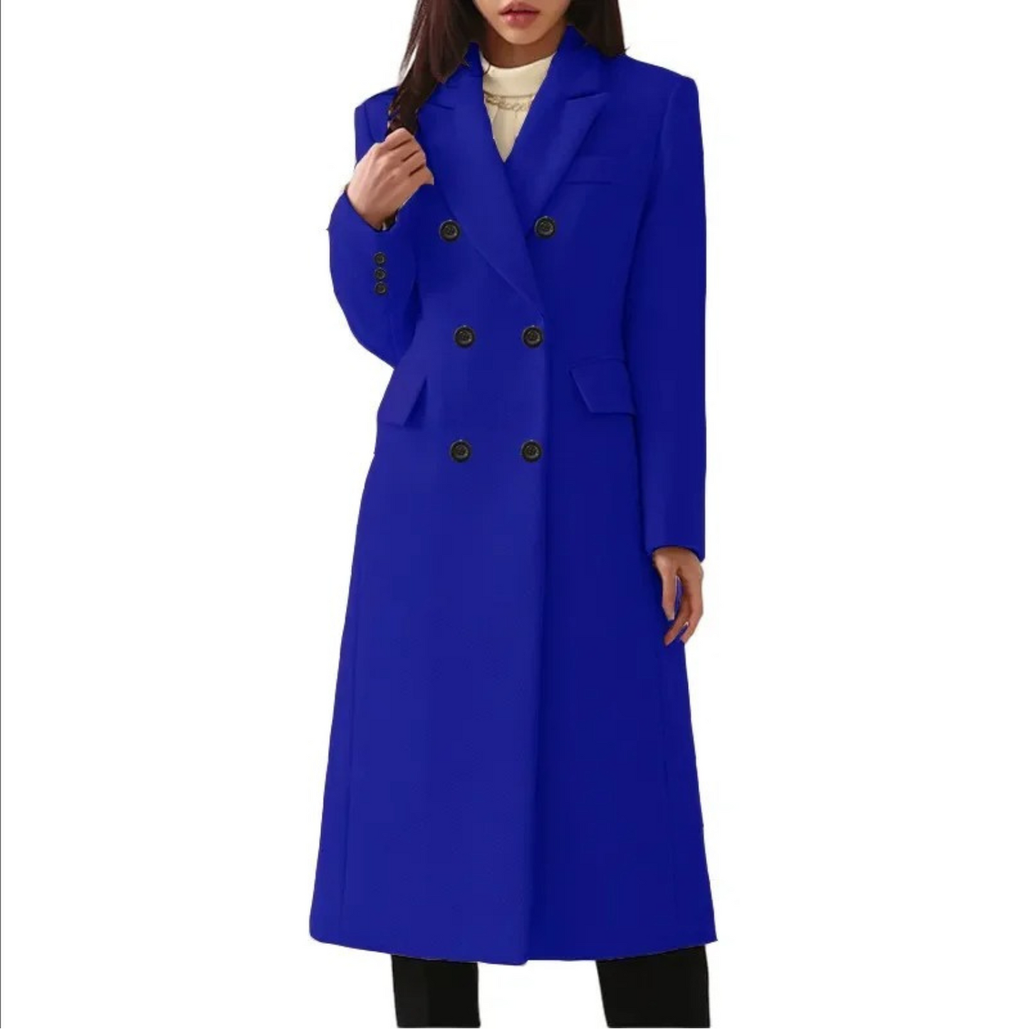Streetwave Wool Coat For Women Double Collar Long Warmth And Timeless Style Elise
