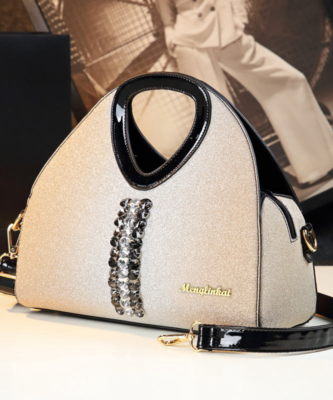 Sac fourre-tout grande capacité en similicuir pour femme, motif abricot et zircon - Street-Wave
