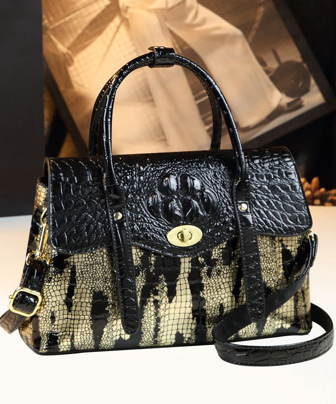 Sacs à main en similicuir noir pour femme, motif serpentine durable - Street-Wave