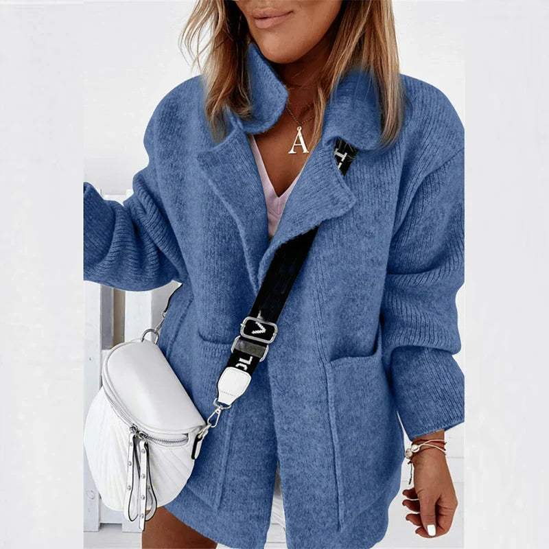 Street-Wave Women's Coat With Shawl Collar Cozy Warmth For Cold Weather Street Style