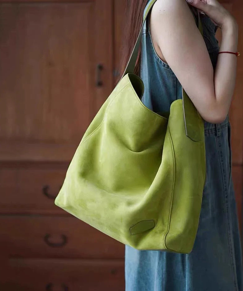 Sac à bandoulière en similicuir vert grande capacité pour femme - Street-Wave