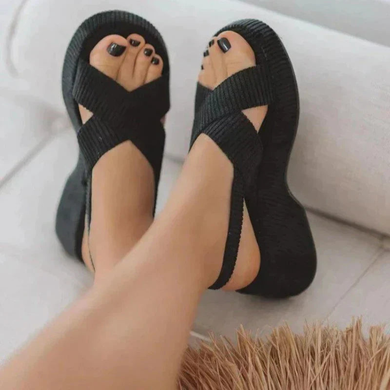 Orthopedic Sandals Iris By Street-Wave For Women With Slim Wedge Heel For Natural Walking