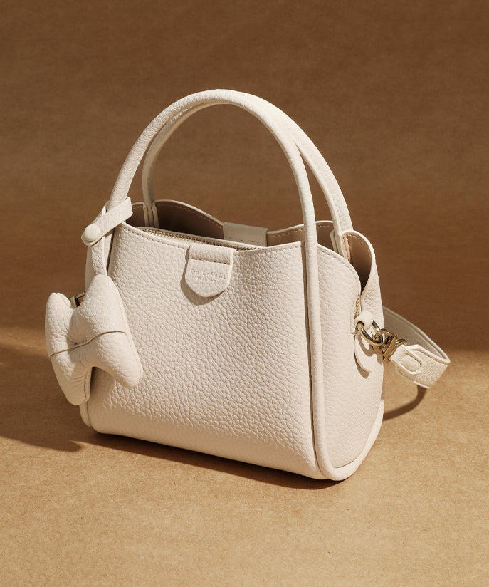 Sac fourre-tout polyvalent en similicuir blanc pour femme - Street-Wave