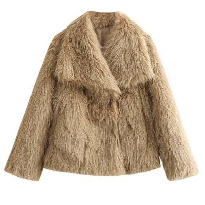 Street-Wave Anna Faux Fur Jacket For Women Relaxed Fit Plush Warmth