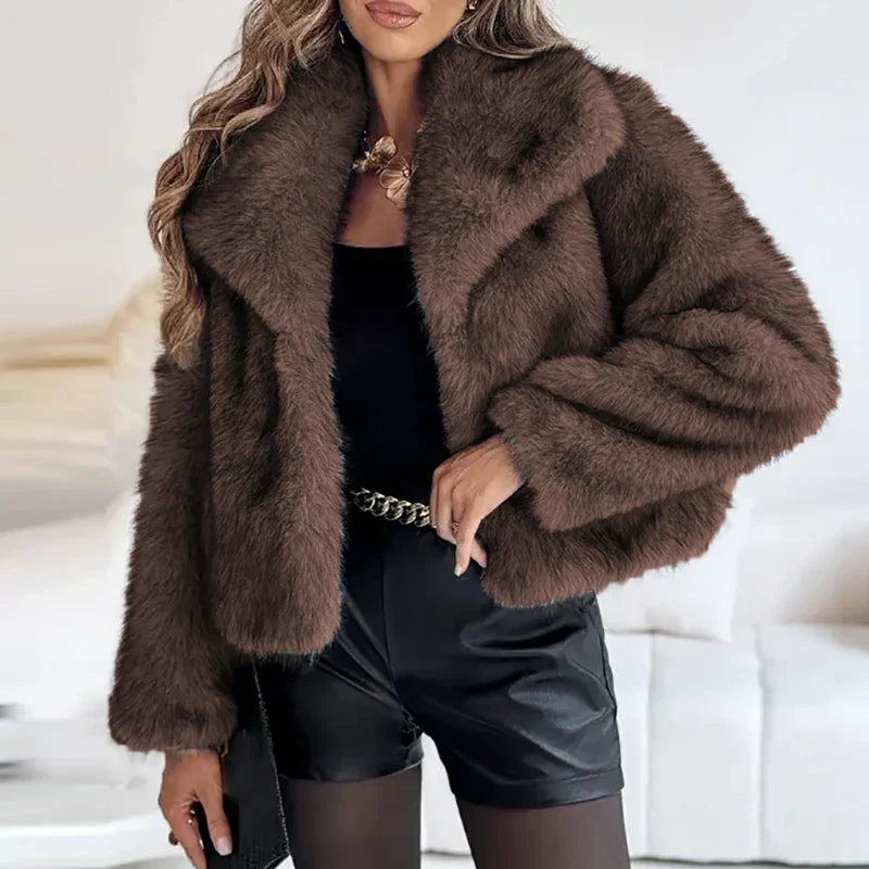 Street-Wave Anna Faux Fur Jacket For Women Relaxed Fit Plush Warmth