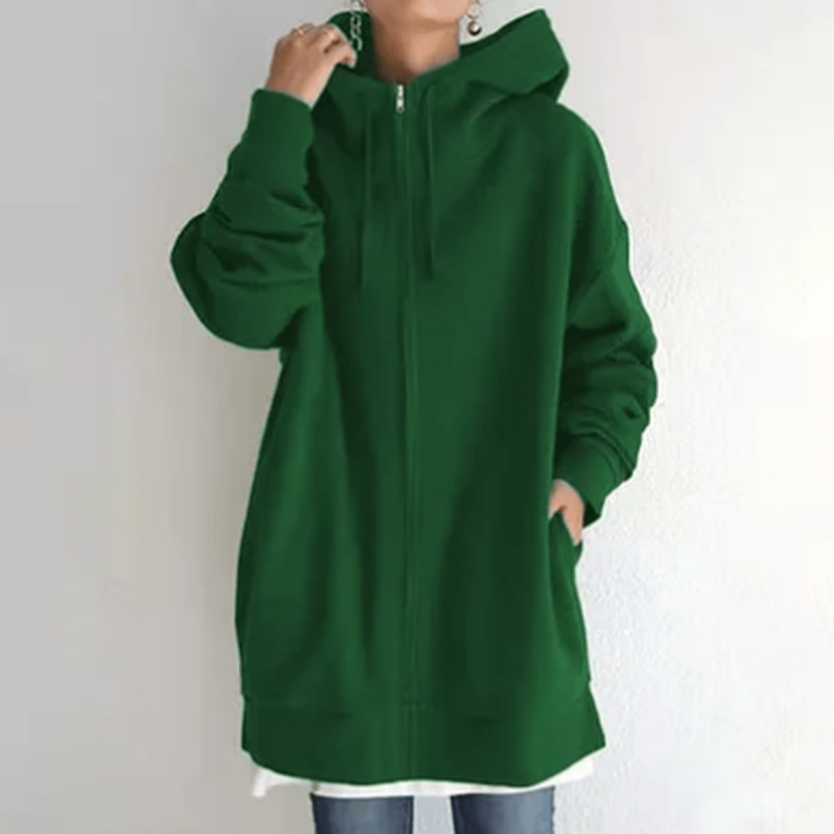 Karla Women's Full Zip Hoodie Relaxed Fit Warm Street-Wave
