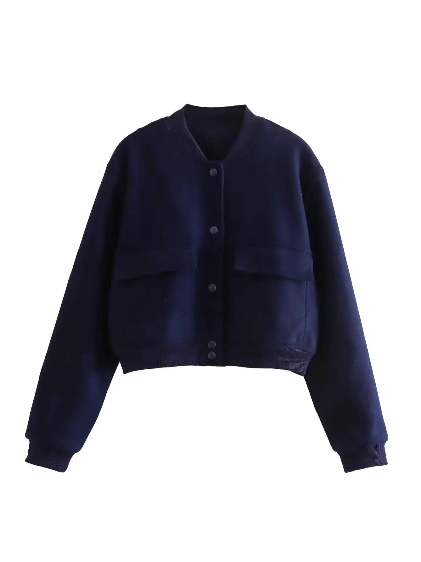 Avelena Cropped Tailored Bomber Jacket For Women Soft Breathable Warmth Everyday Style