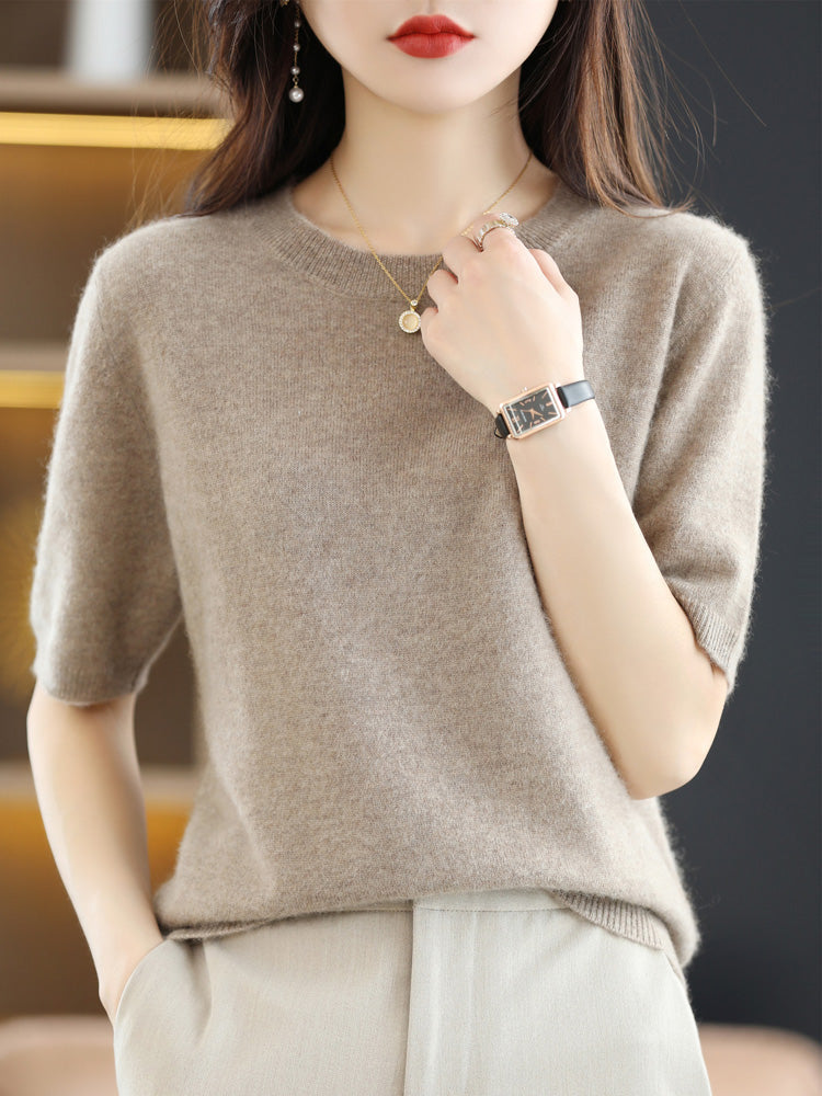 Street-Wave Women Merino Cashmere Knit Pullover Soft Wool Blend With Cashmere-Like Warmth For Everyday Comfort