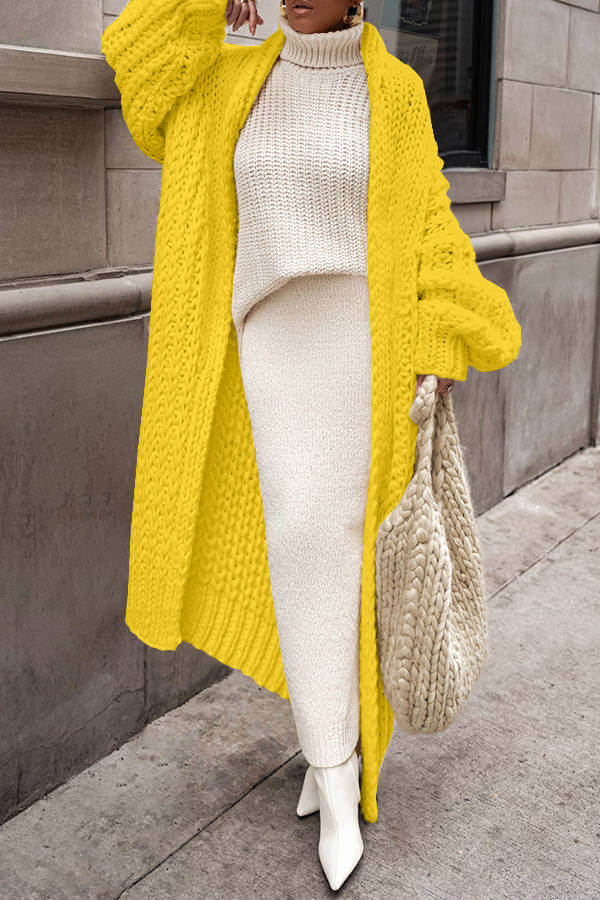 Grace Winter Knit Cardigan For Women By Street Wave Cozy Cable Knit