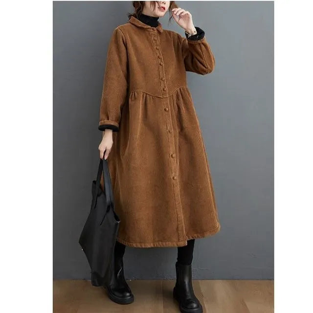 Streetwave Corduroy Coat For Women Lightweight Elegant Streetwear Premium Materials Everyday Chic Outerwear