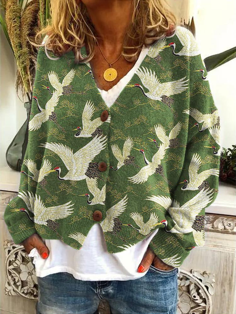 Streetwave Womens Pilling Resistant Printed Cardigan With Unique Multicolor Design For Cozy Everyday Warmth
