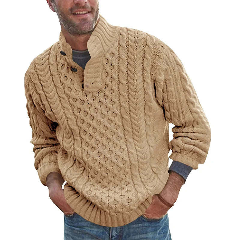 Street Wave Navid Mens Cable Knit Sweater Clean Hem For Men Timeless Comfort Premium Quality
