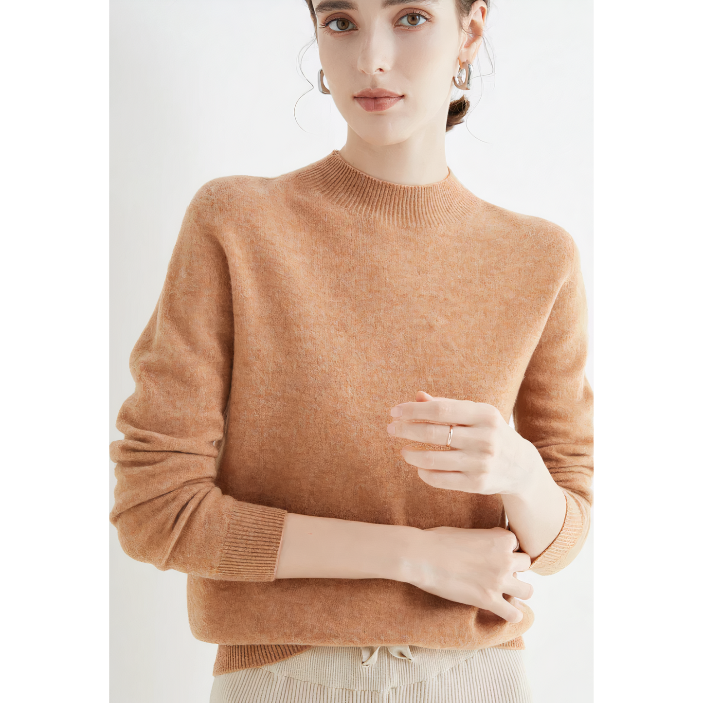 Cashmere Sweater Crewneck Street Wave for Women Luxurious Soft Warmth and Timeless Style Chic