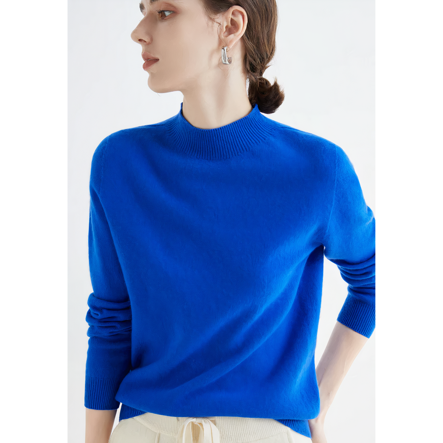 Cashmere Sweater Crewneck Street Wave for Women Luxurious Soft Warmth and Timeless Style Chic