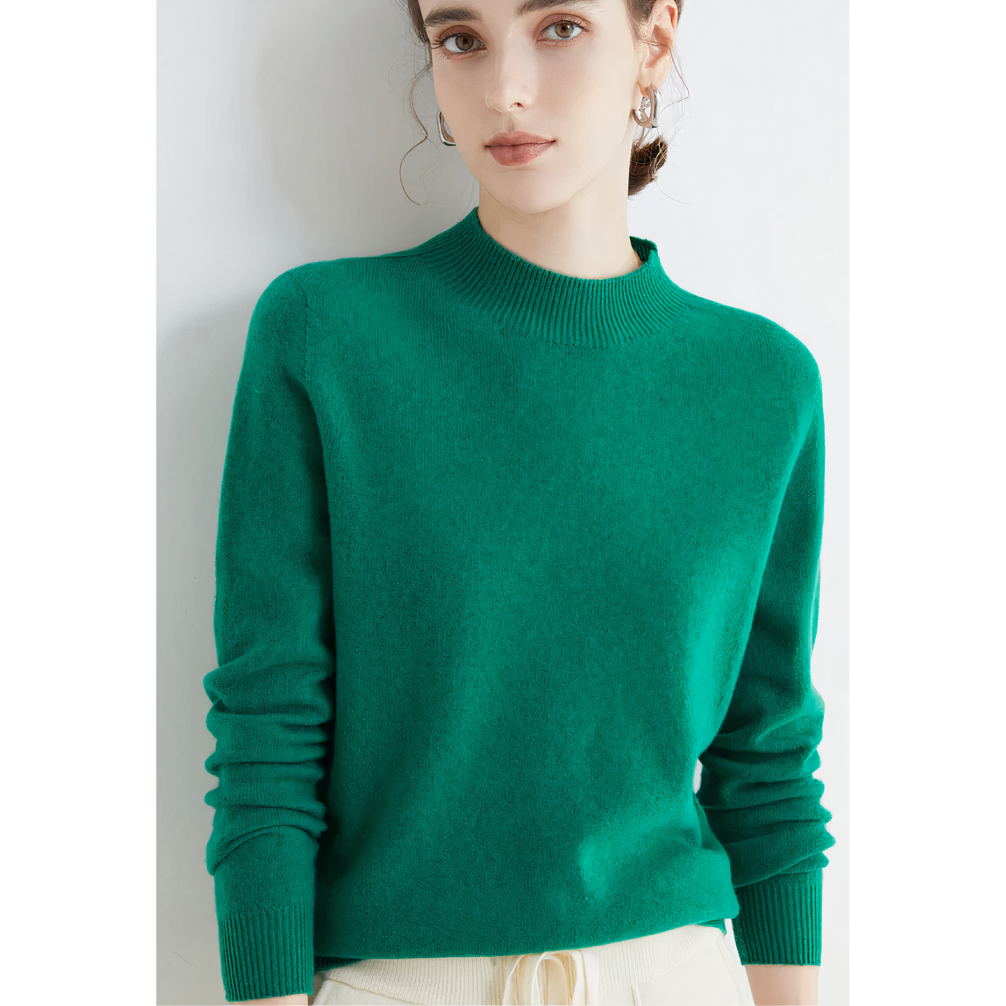 Cashmere Sweater Crewneck Street Wave for Women Luxurious Soft Warmth and Timeless Style Chic
