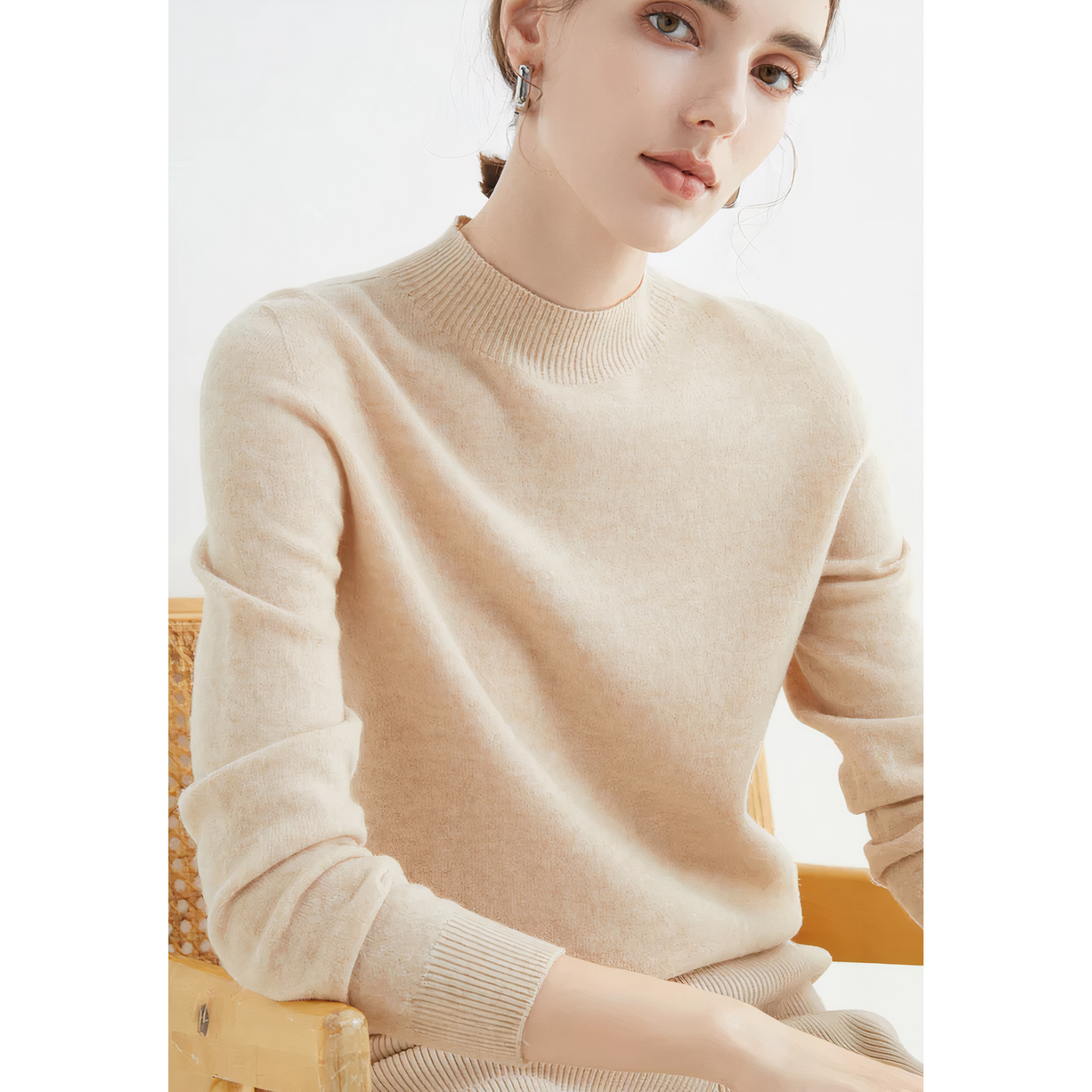 Cashmere Sweater Crewneck Street Wave for Women Luxurious Soft Warmth and Timeless Style Chic