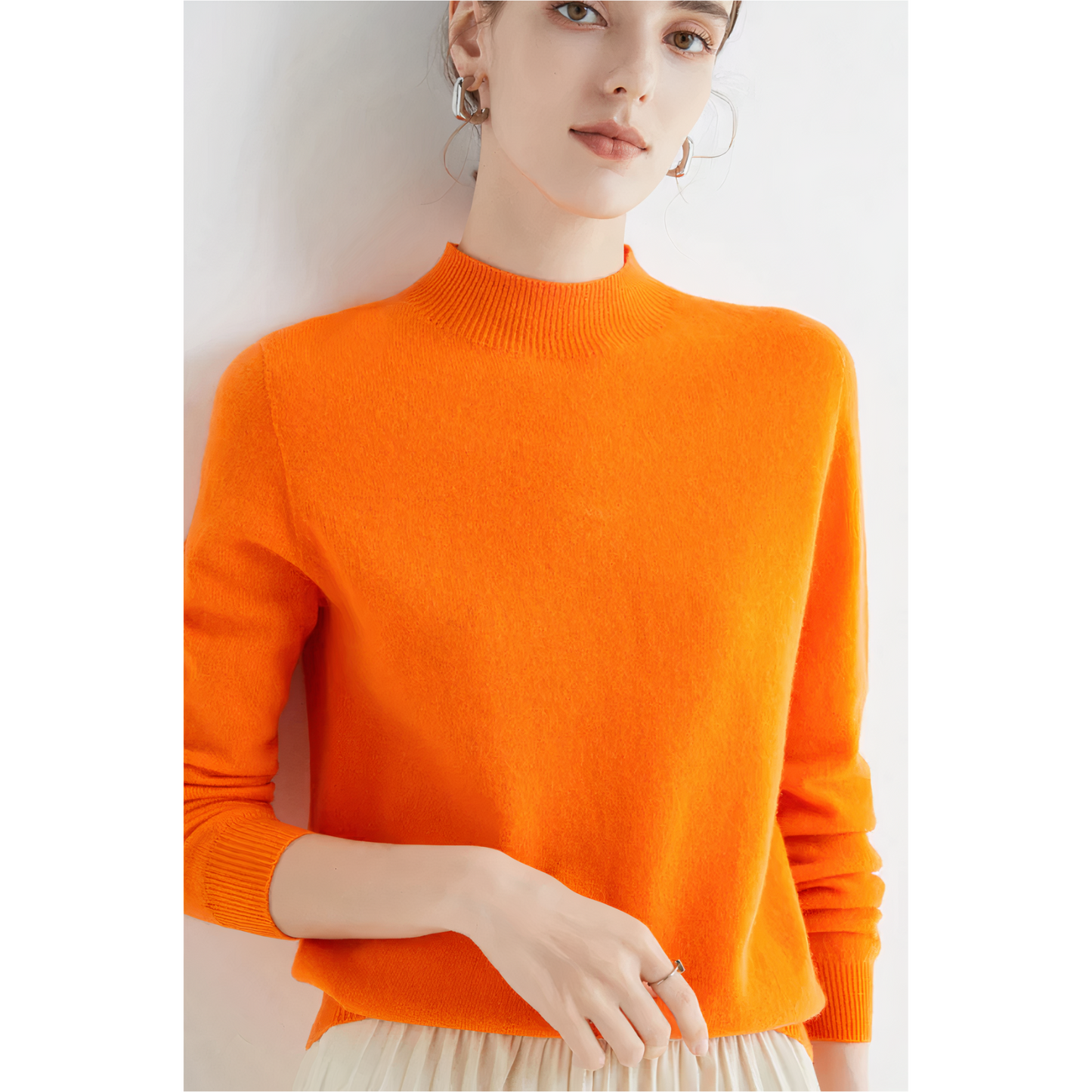 Cashmere Sweater Crewneck Street Wave for Women Luxurious Soft Warmth and Timeless Style Chic