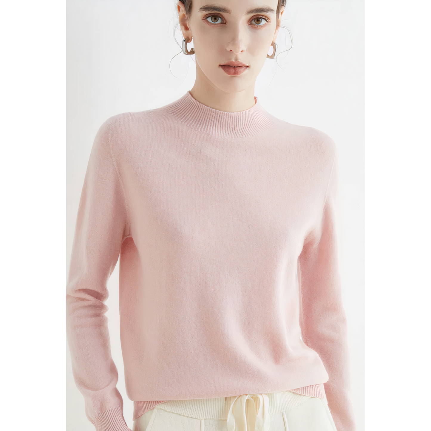 Cashmere Sweater Crewneck Street Wave for Women Luxurious Soft Warmth and Timeless Style Chic