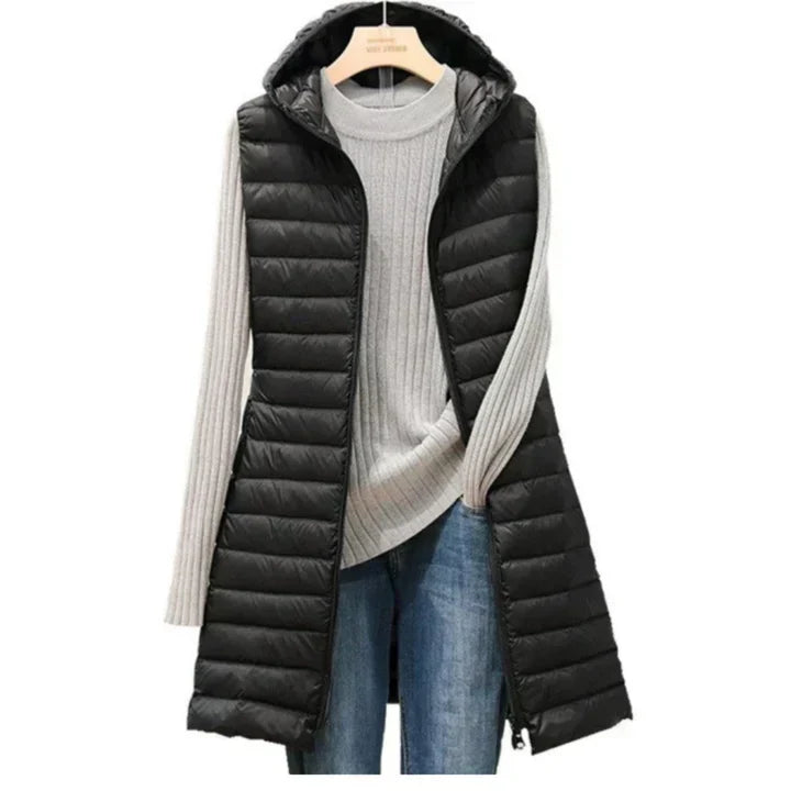 Street-wave Hooded Puffer Coat For Women Long Quilted Warmth Cozy Comfort Easy Care