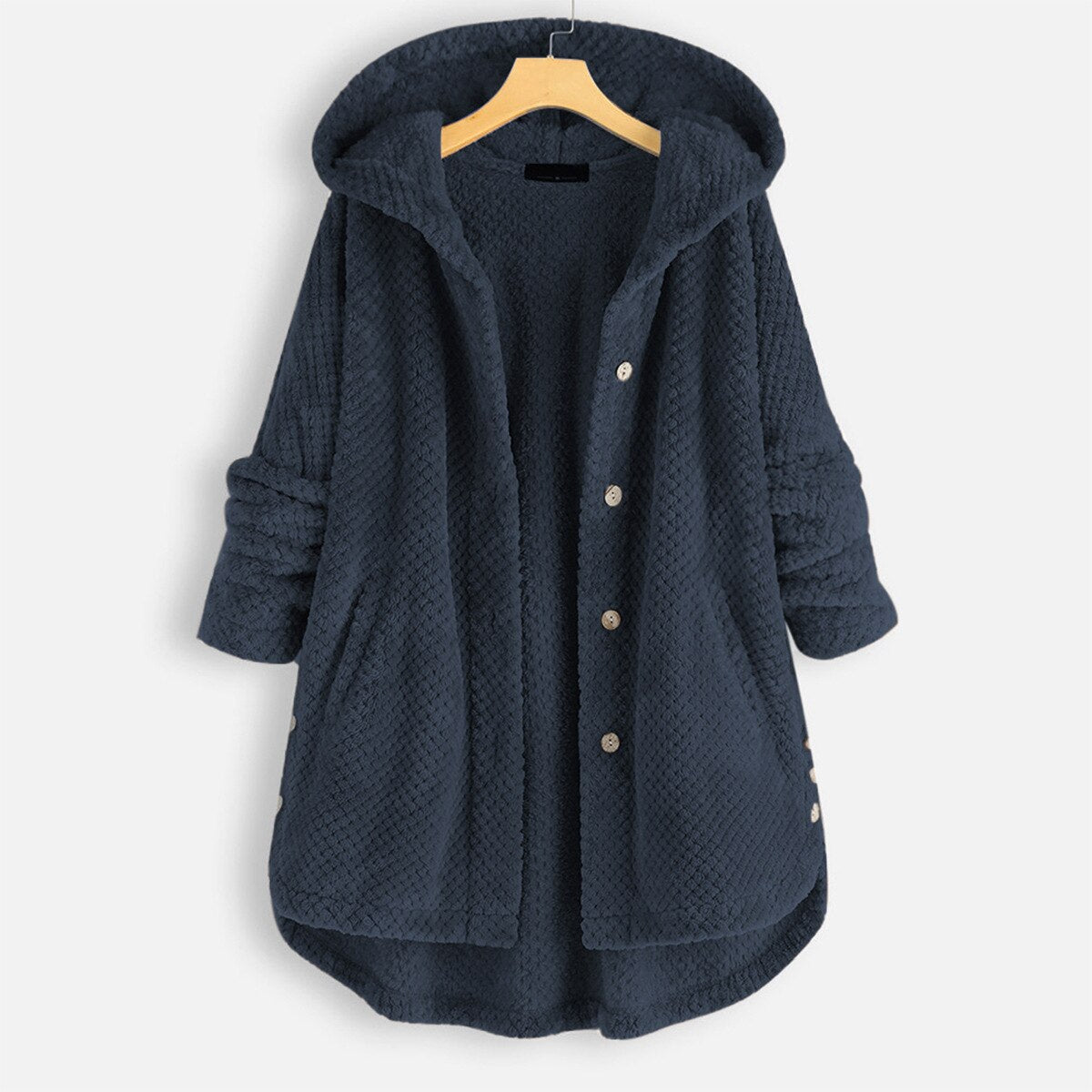 Street-wave Oversized Hoodie Jacket For Women Cozy Plush Knit With Relaxed Fit Cozy Soft Fleece