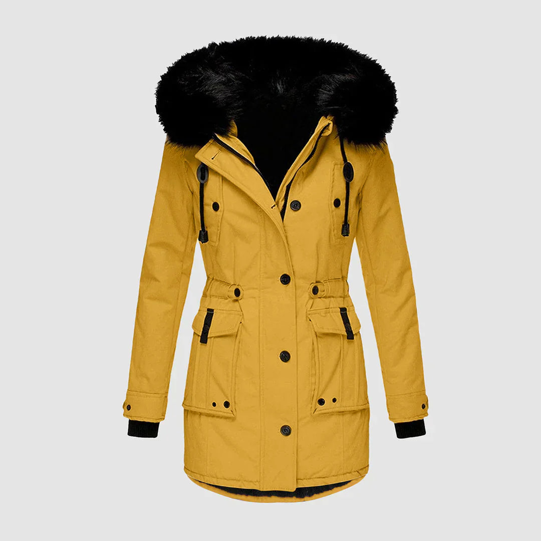 Street-Wave Womens Parka With Faux Fur Trim Luxurious Warmth For Urban Women Cozy Chic