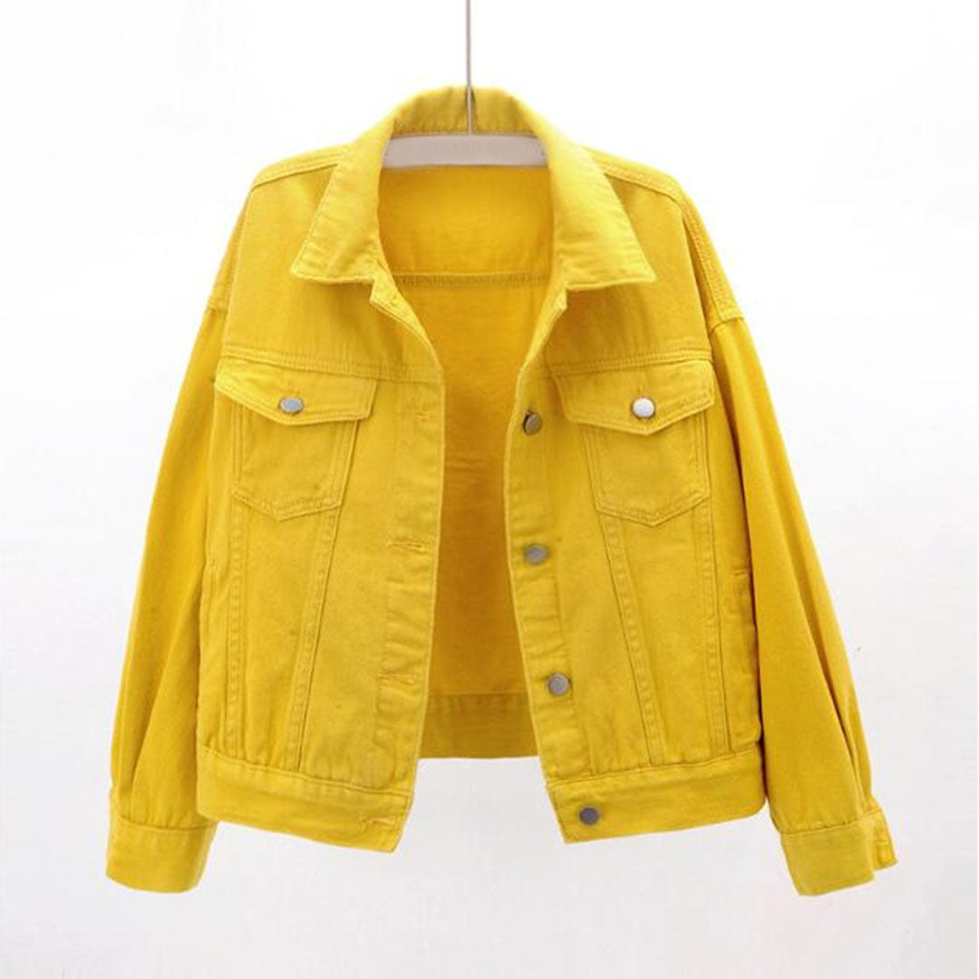 Street Wave Denim Jacket For Women Durable Comfortable Stylish Autumn Essential Versatile Everyday Wear