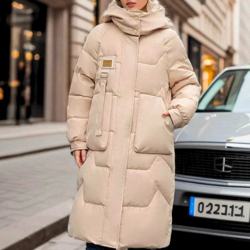 Zola Puffer Coat For Women Street-Wave Insulated To -20C Feather Down Fill Hooded Long Jacket