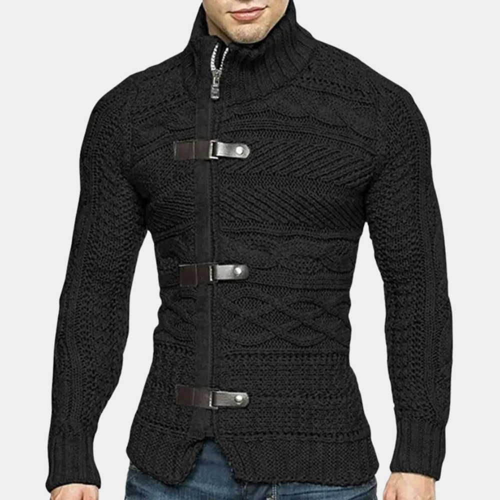 Street-Wave Merino Wool Rollneck Sweater For Men Classic Knit With Natural Temperature Regulation