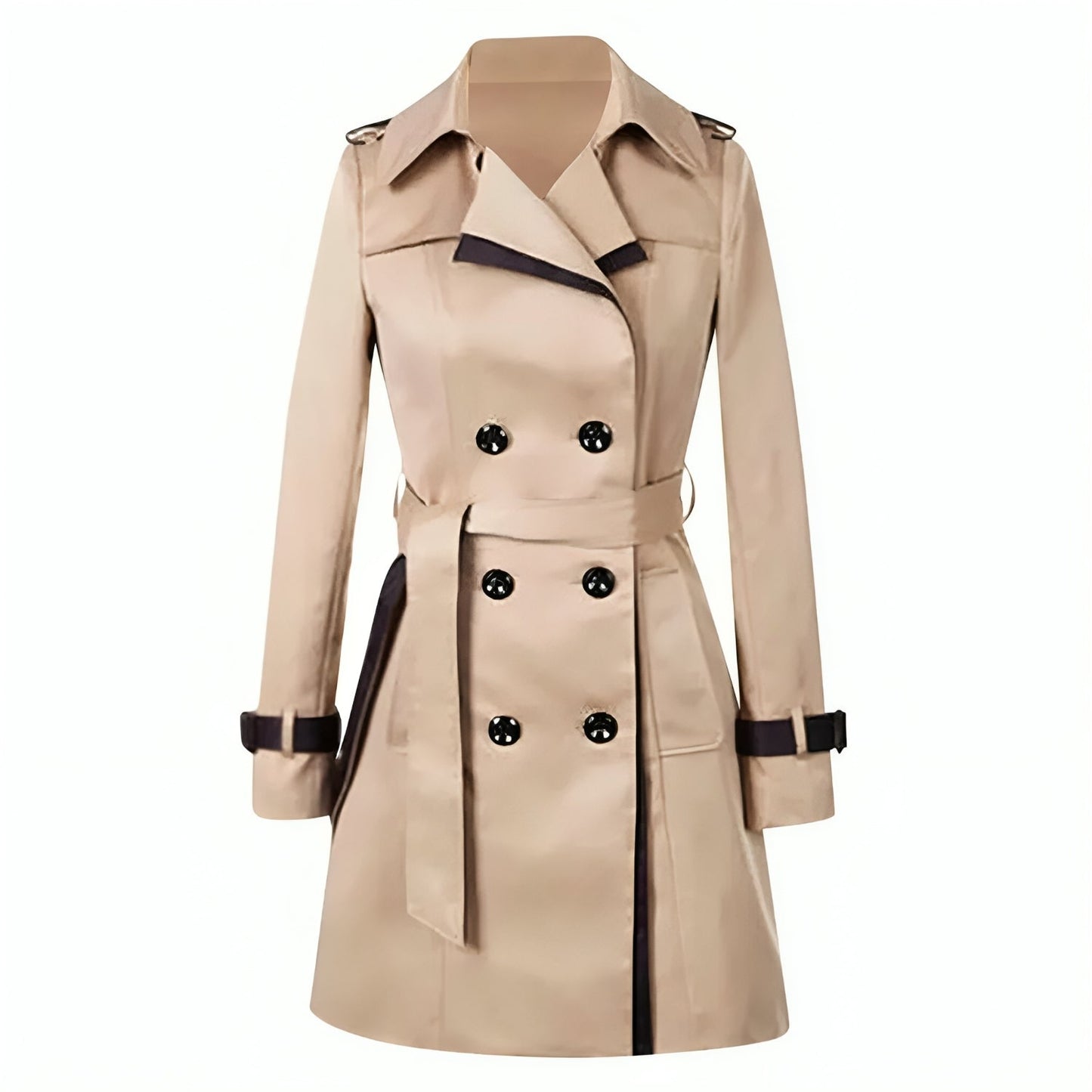 Street Wave Plus Size Windbreaker Trench Coat For Women, Windproof And Elegant Autumn Outerwear